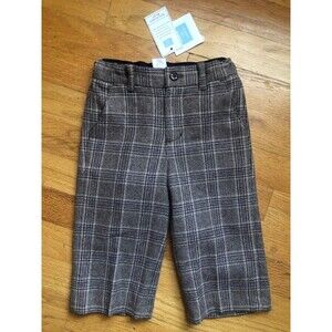 Janie & jack 12-18M NWT wool blend brown plaid dress pants